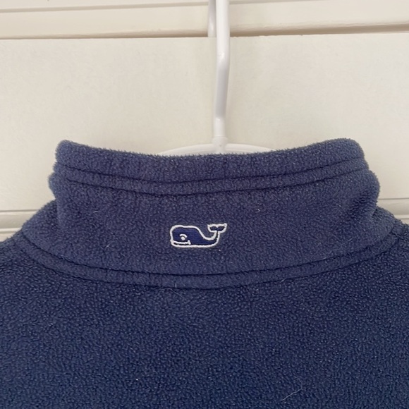 VINEYARD VINES fleece pullover size S navy blue 1/4 zip polyester - Picture 4 of 6